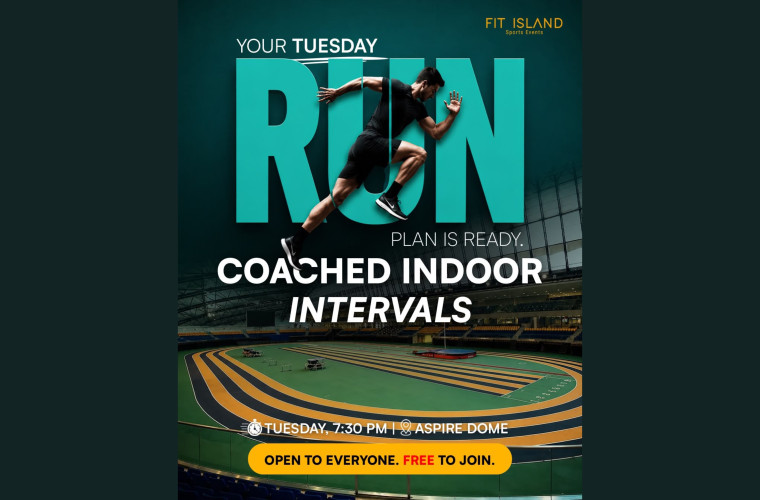 Fit Island Run Club: Air-Conditioned free Interval Runs at Aspire Dome